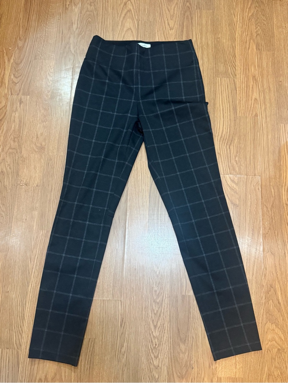Max Studio Black Windowpane Slim Dress Pants